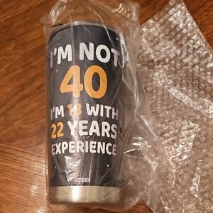 40 Birthday Large Tumbler Gift Brand New BNWT Old Over The Hill Funny Cup